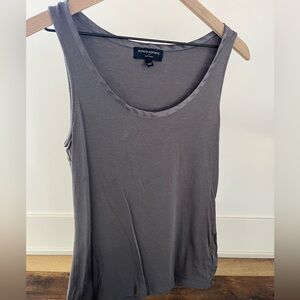 Banana Republic gray tank top, silk neckline